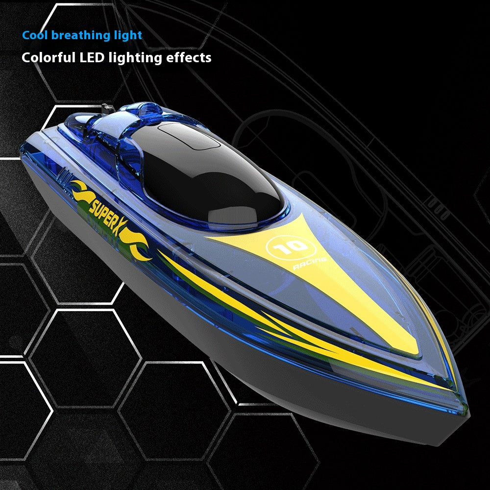 "Luminous High-Speed RC Speedboat – LED Lights"