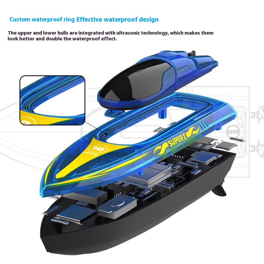 "Luminous High-Speed RC Speedboat – LED Lights"
