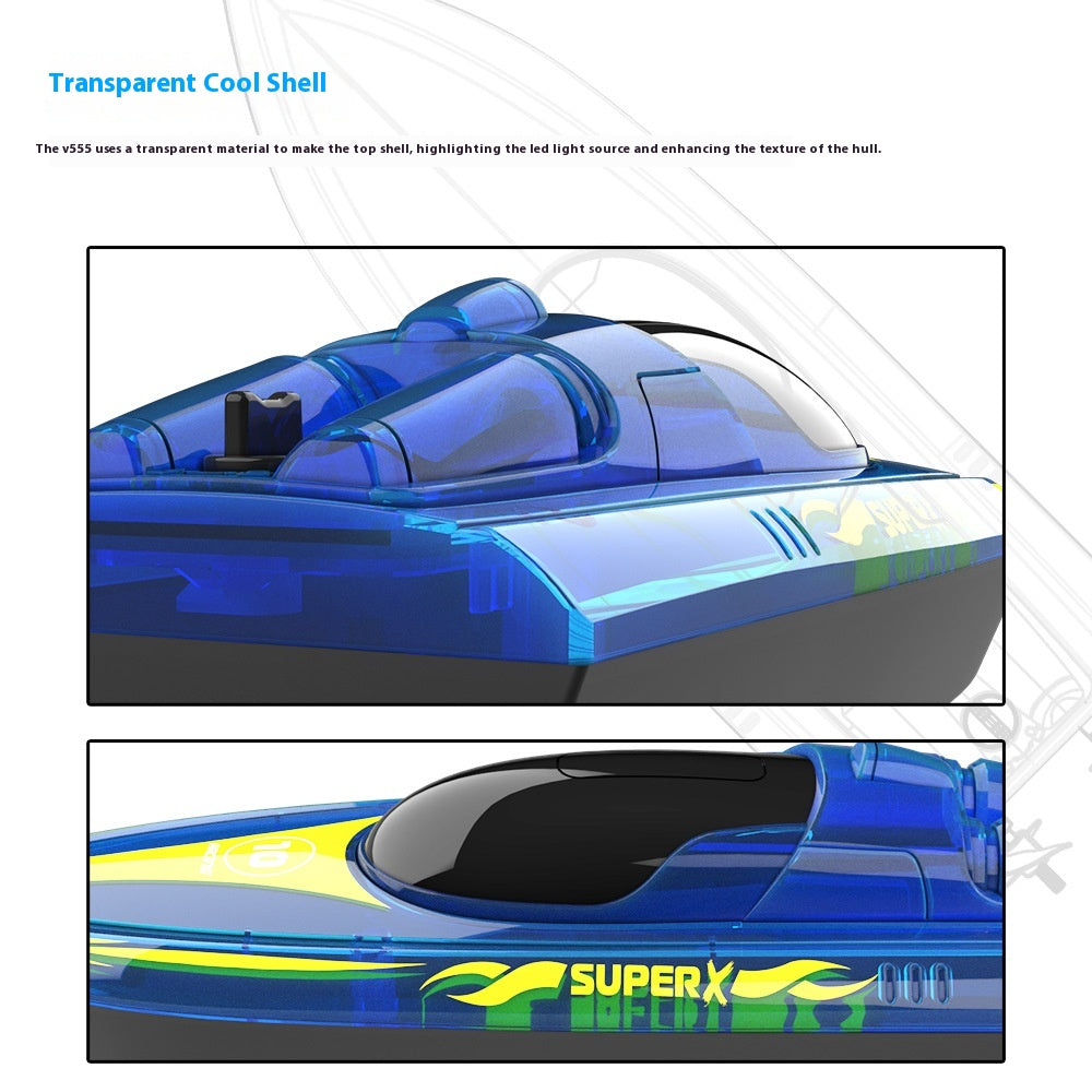 "Luminous High-Speed RC Speedboat – LED Lights"