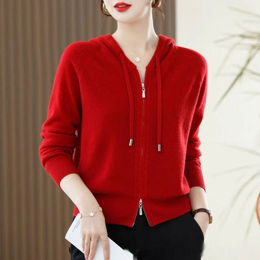 "Outer Long-Sleeve Loose Solid Color Base Sweater Coat – Cozy and Stylish Layering Essential"