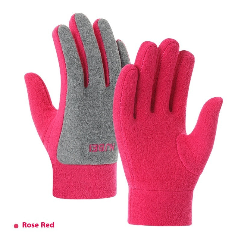 "Autumn and Winter Warm Polar Fleece Gloves – Thick, Fashionable Riding Gloves"