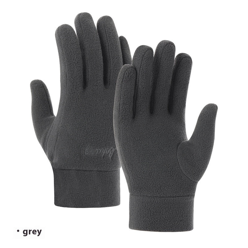 "Autumn and Winter Warm Polar Fleece Gloves – Thick, Fashionable Riding Gloves"