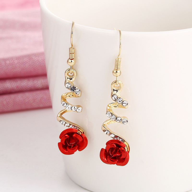 "Elegant Rose Flower Earrings – Timeless & Versatile Statement Jewelry"