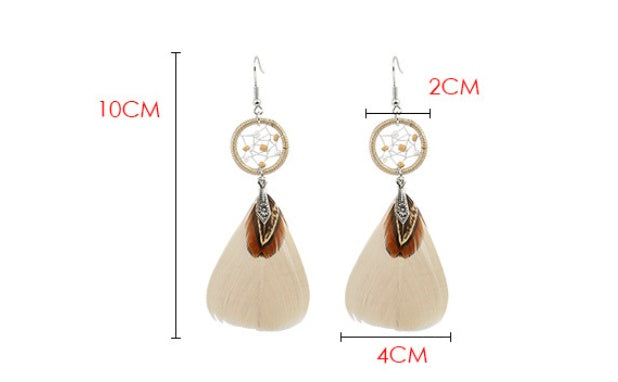 Feather Earrings Popular Celebrity Earrings Jewelry