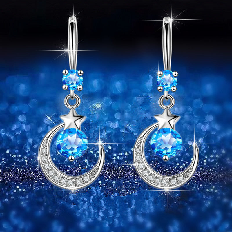 Star Myth Moon Earrings Drop Earrings Diamond Earrings