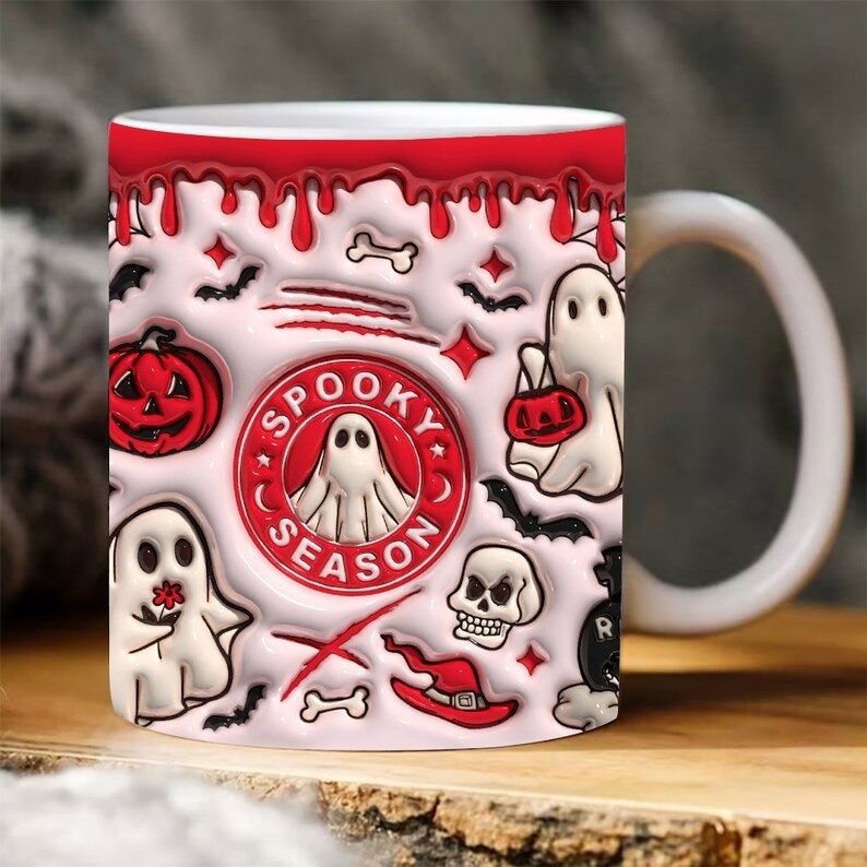 "Halloween Pumpkin Ceramic Coffee Mug – Festive and Spooky Pumpkin-Themed Mug for Hot Beverages, Perfect for Fall and Halloween Celebrations"