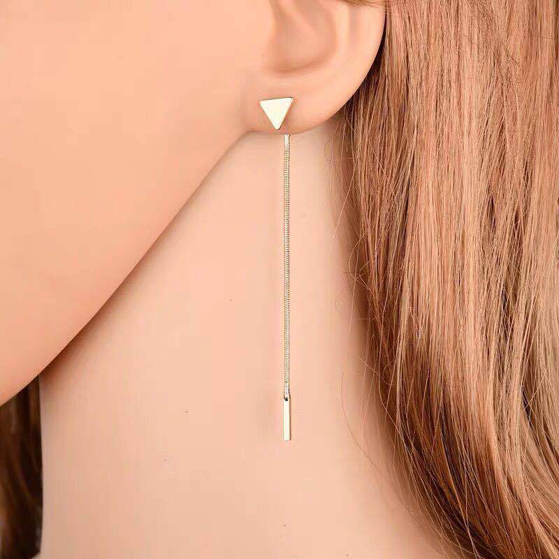 A Long Earrings, Female Tassel Earrings and Triangle Earrings