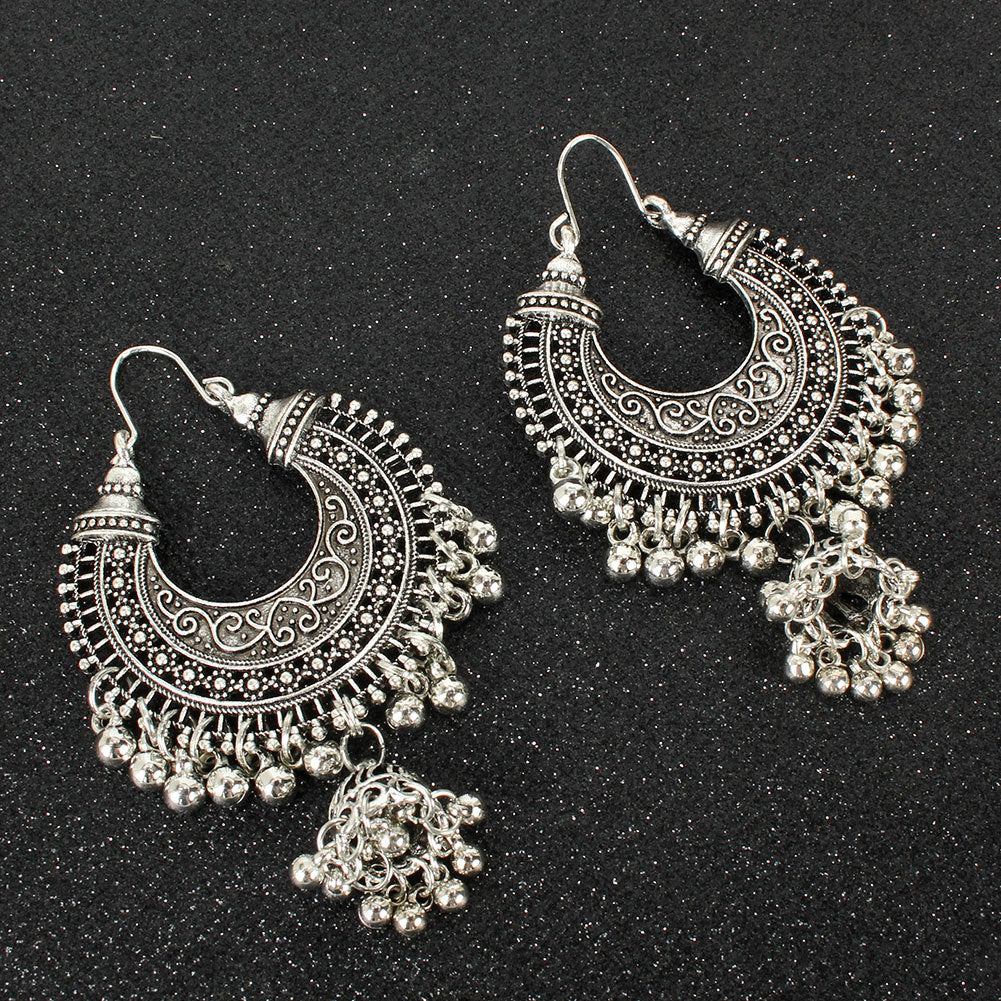 Bell Tassel Earrings Diamond Lens Earrings Vintage Earrings Bell Earrings