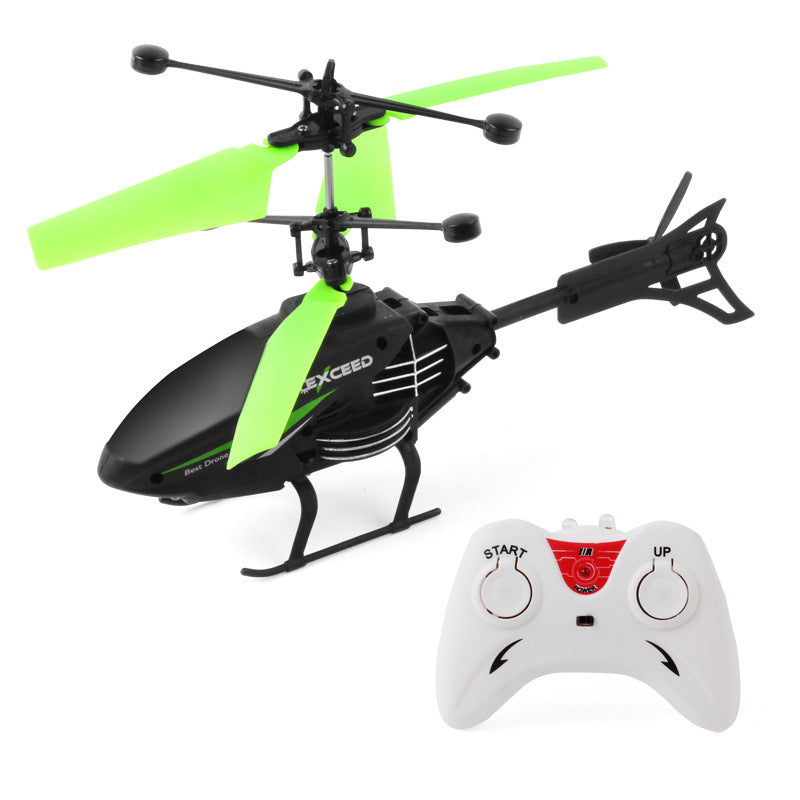 "Remote Control Induction Flying Chopper Plane – Exciting Toy for Kids"