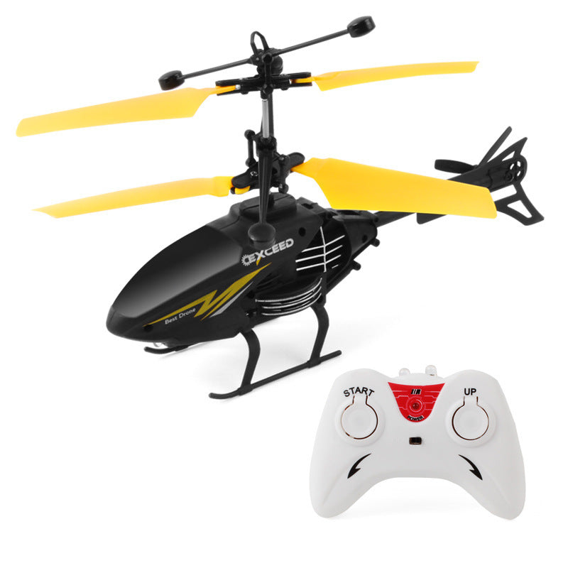 "Remote Control Induction Flying Chopper Plane – Exciting Toy for Kids"