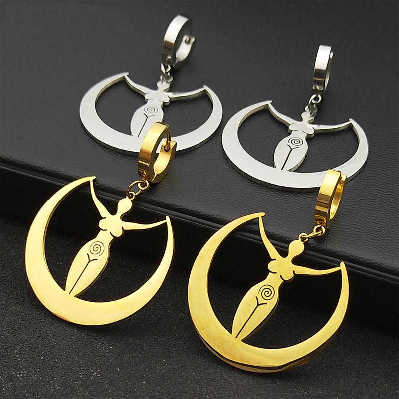 "Moon Vortex Goddess Earrings – Women's Jewelry for a Simple, All-Match Look"