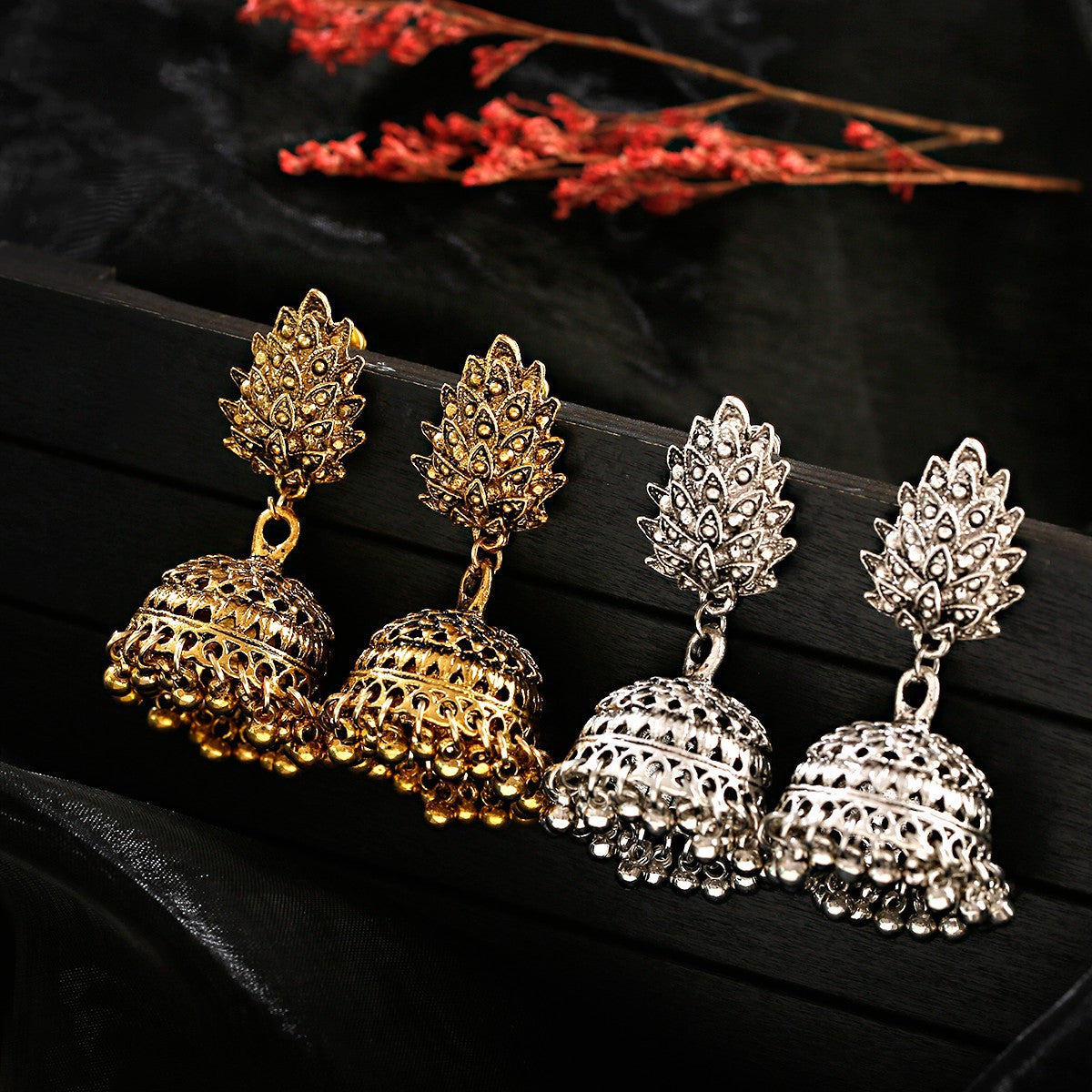 Fashion Bell Tassel Thailand India Vintage Earrings