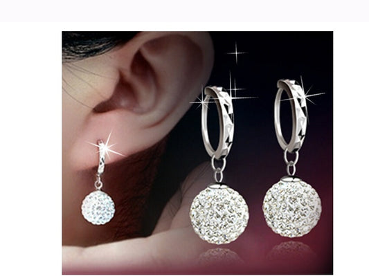 "Shambhala Princess Ball Stud Earrings – Sparkling Statement Jewelry for Women"