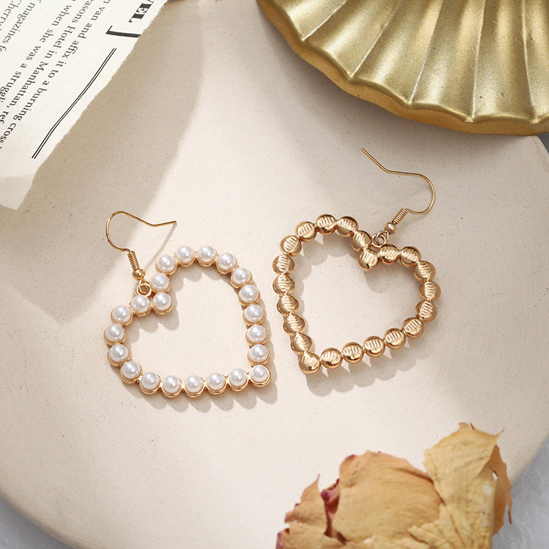 European And American Style Love Pearl Earrings