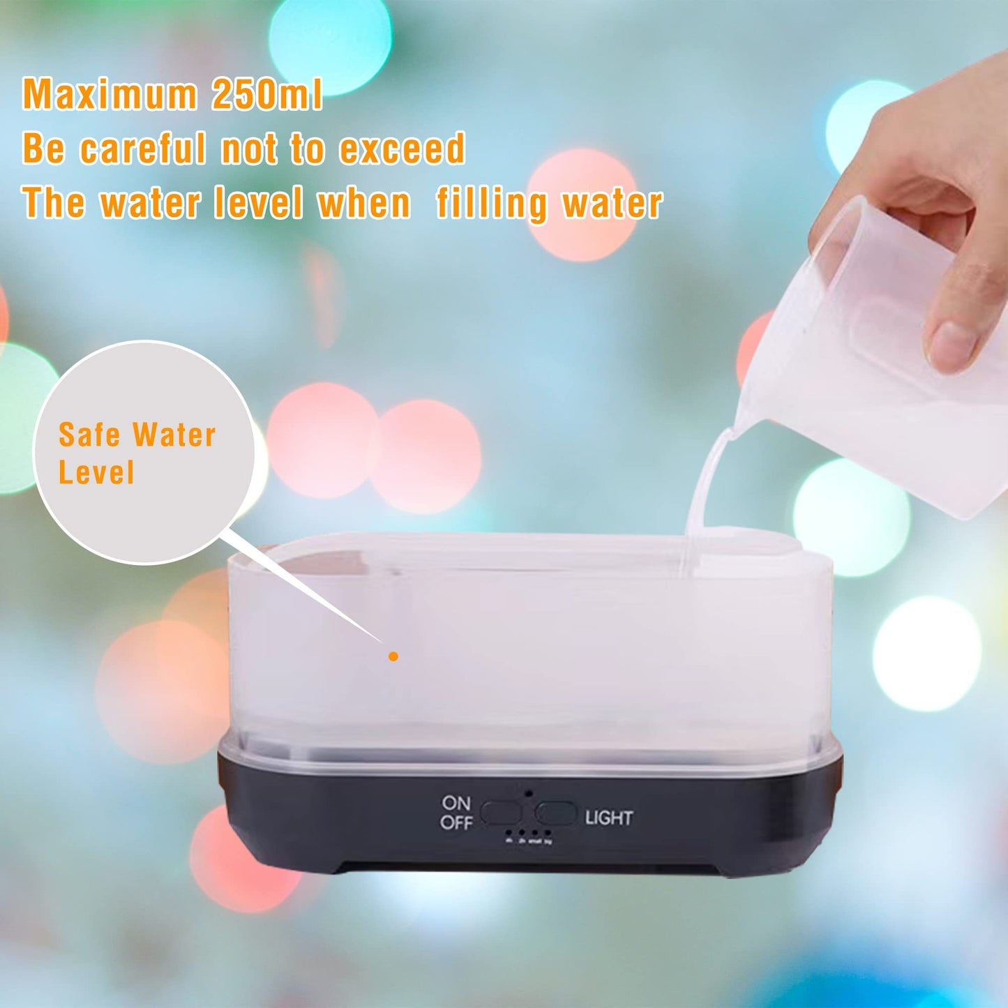 "Christmas Snowflake Pattern Humidifier: Colorful Aromatherapy Diffuser for a Festive Atmosphere"