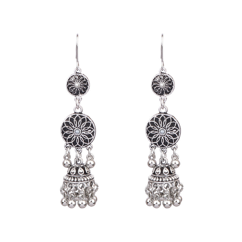 "Vintage Ethnic Style Bell Earrings – Timeless Elegance in Retro Design"