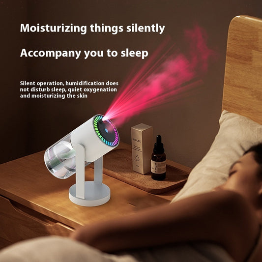 "Projection Starry Sky Ambient Light Humidifier: Portable USB Car and Home Anti-Dry Mist Diffuser"