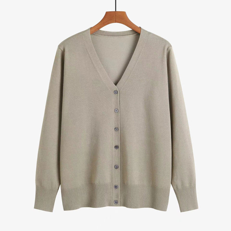 "Autumn & Winter V-Neck Knitwear Long-Sleeved Cardigan – Cozy and Stylish Essential for the Season"