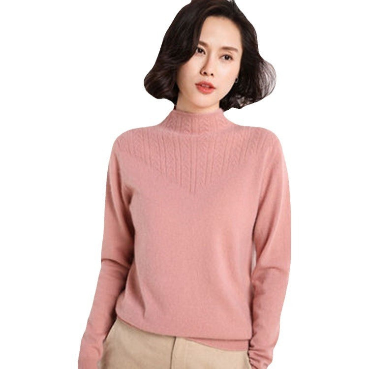 "Women's Long-Sleeved Slim Fit Pullover – Flattering and Stylish"