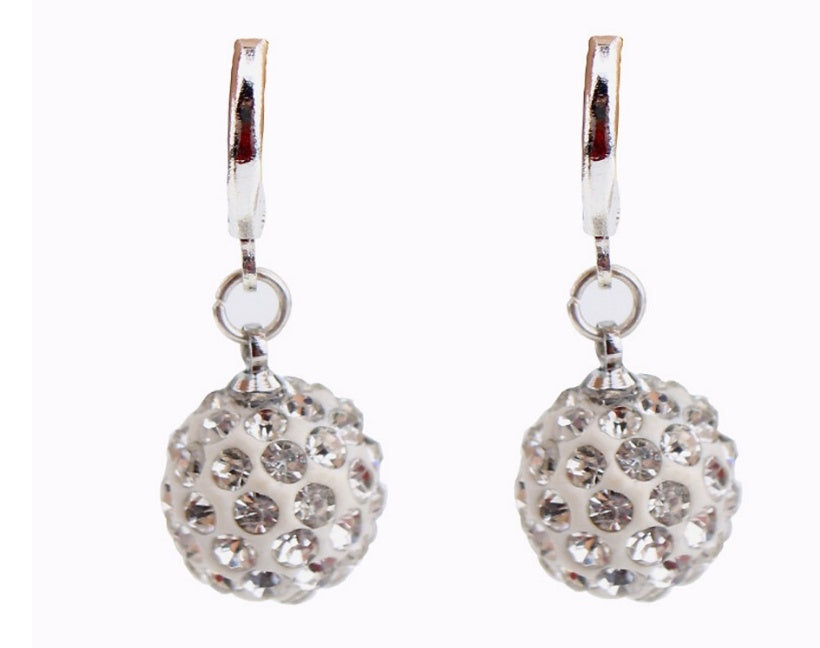 "Shambhala Princess Ball Stud Earrings – Sparkling Statement Jewelry for Women"