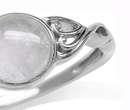 Fashion Geometry Pattern Creative Moonstone Ring