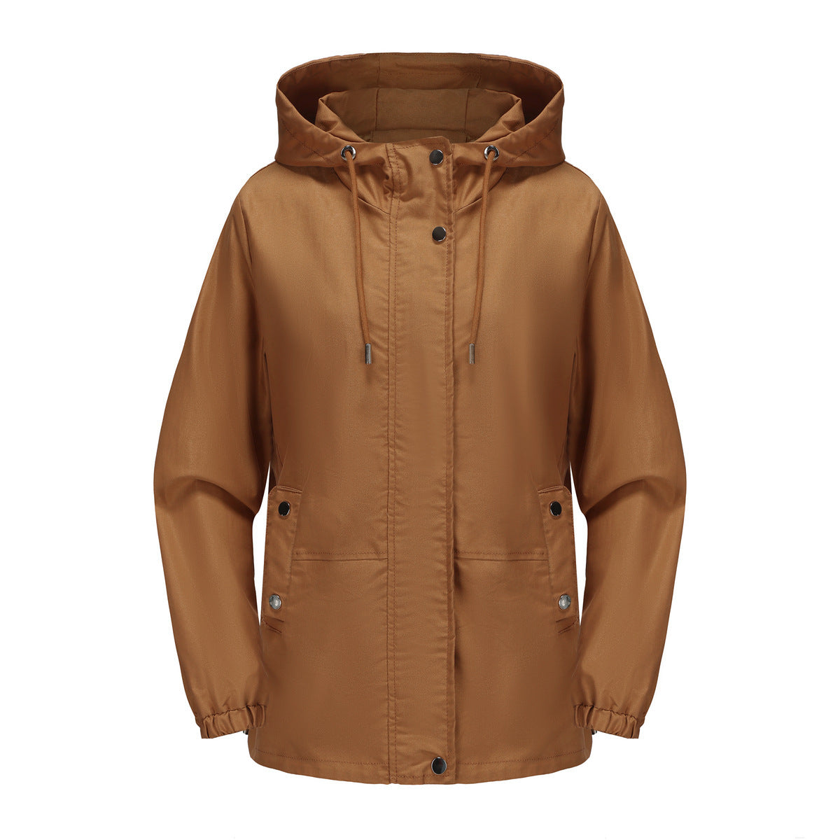 "Women's Loose Windproof Hooded Long Sleeve Jacket"