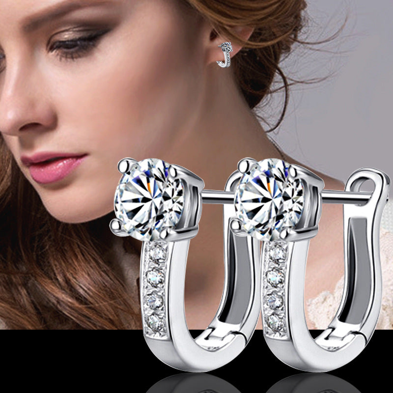 Korean Fashion Sweet Fully-jeweled Crystal Earrings