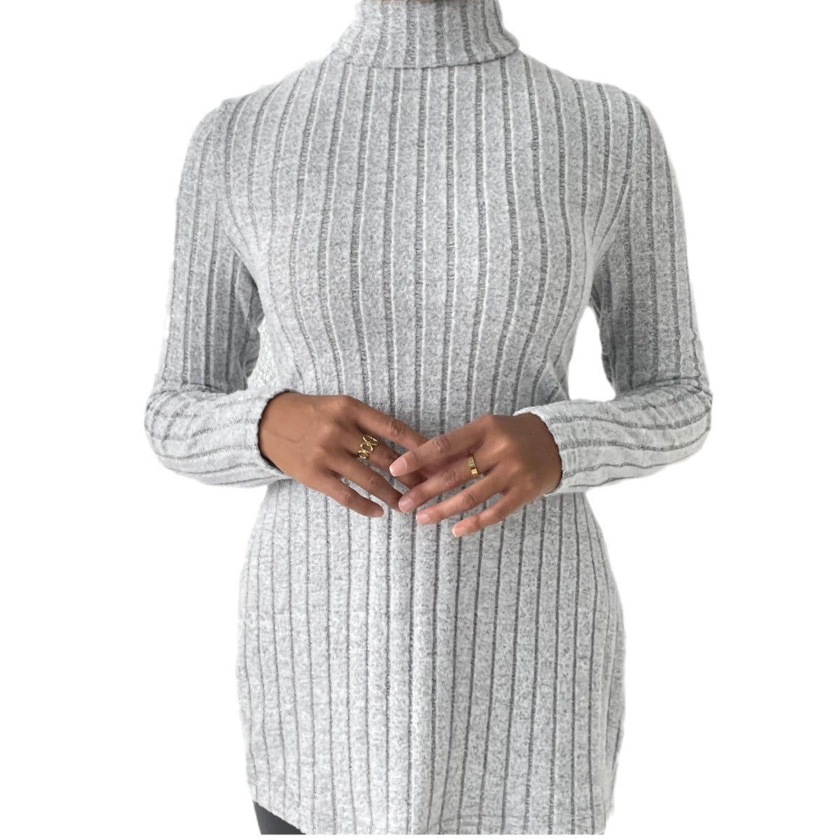 "Women's Turtleneck Pullover Sweater – Cozy & Chic Essential for Cooler Seasons"