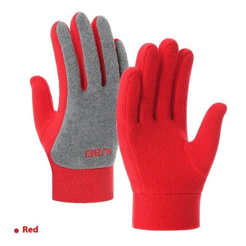 "Autumn and Winter Warm Polar Fleece Gloves – Thick, Fashionable Riding Gloves"