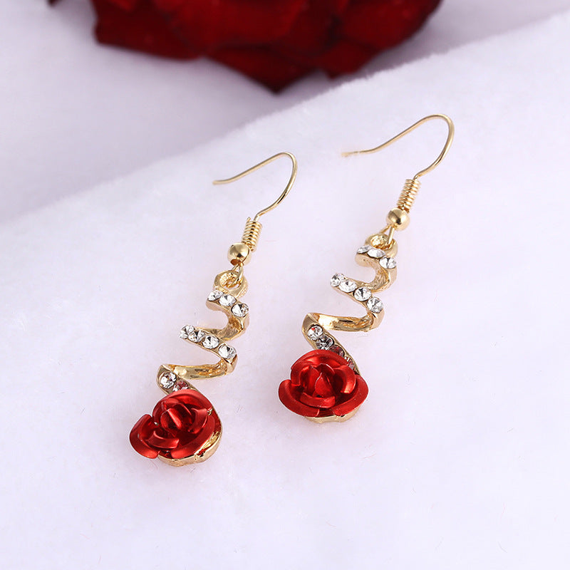 "Elegant Rose Flower Earrings – Timeless & Versatile Statement Jewelry"