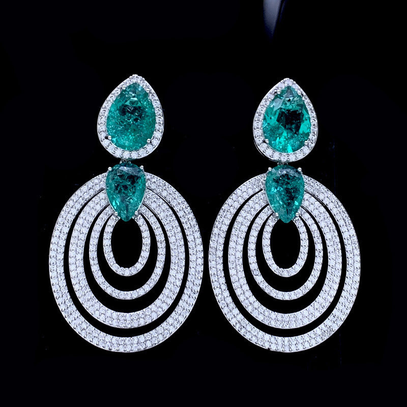 Temperament Personality Circle Heavy Duty Light Luxury Earrings