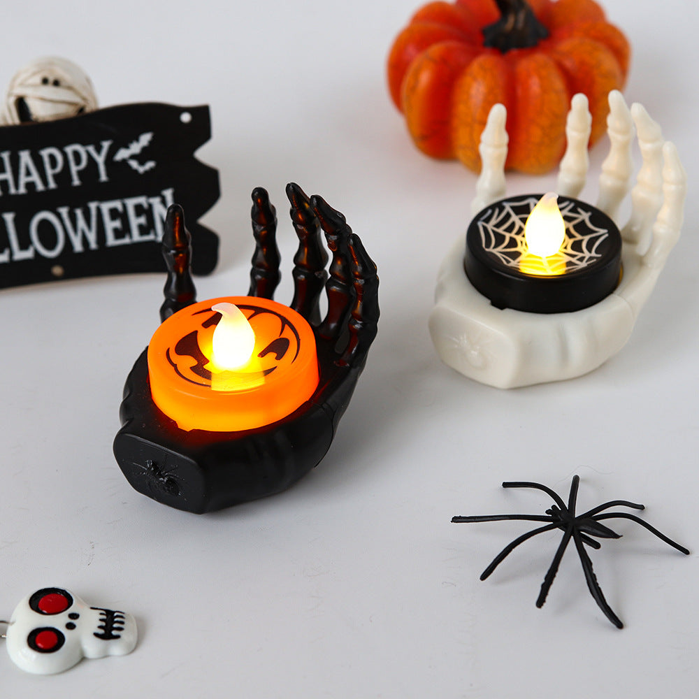 Halloween Small Night Lamp LED Electronic Luminous Decorative Palm Candle Light