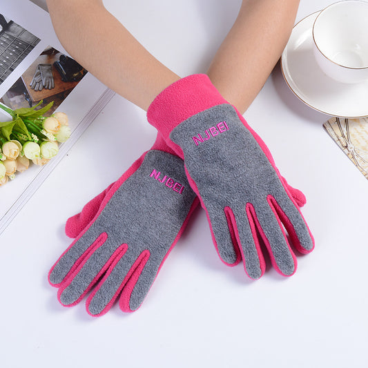 "Autumn and Winter Warm Polar Fleece Gloves – Thick, Fashionable Riding Gloves"