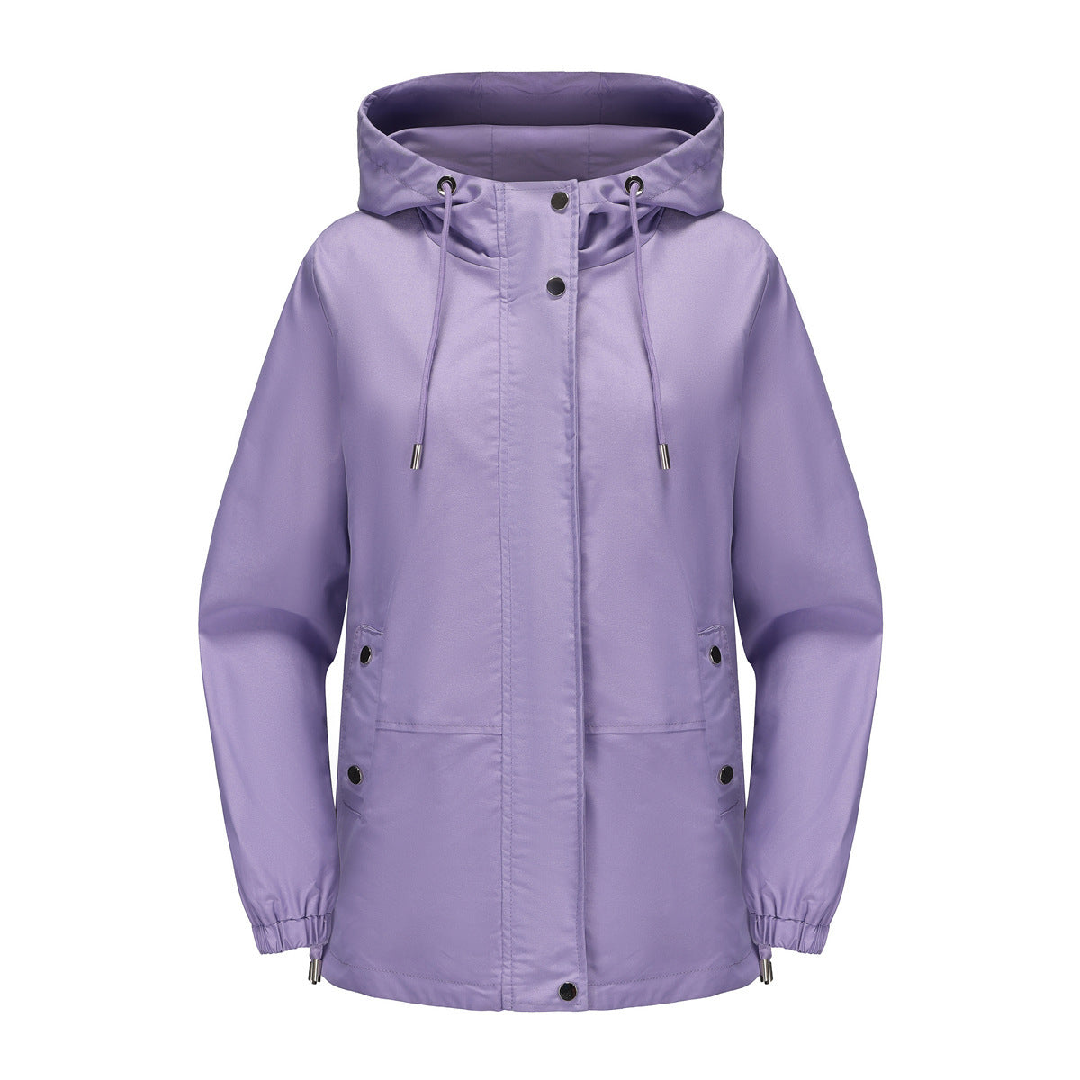 "Women's Loose Windproof Hooded Long Sleeve Jacket"