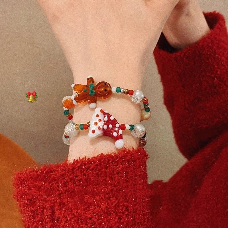 Christmas Tree Glaze Beaded Bracelet Light Luxury