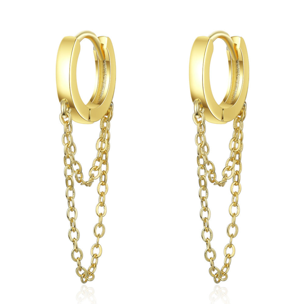 Double chain earrings earrings