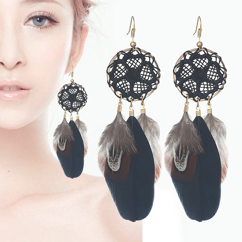 "Women's Casual Versatile Feather Earrings – Effortless Boho Elegance"