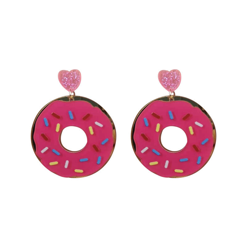 Donut Earrings Girly Cute Large Earrings