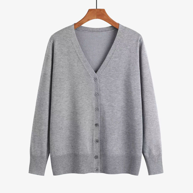 "Autumn & Winter V-Neck Knitwear Long-Sleeved Cardigan – Cozy and Stylish Essential for the Season"