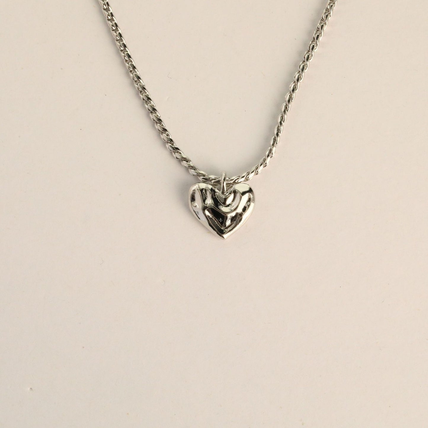 Retro Irregular Heart Necklace Heavy Industry