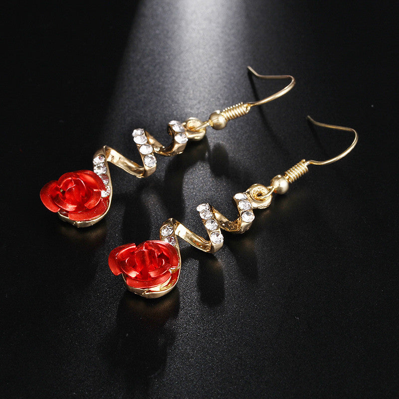 "Elegant Rose Flower Earrings – Timeless & Versatile Statement Jewelry"