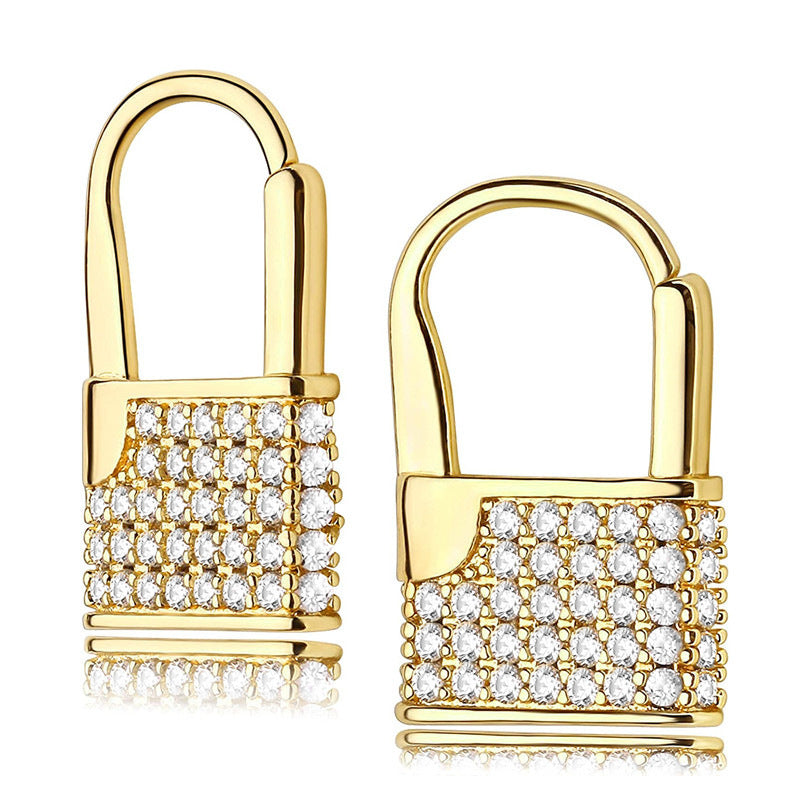 "Lock Design Sense Earrings – Trendy Fashion Statement Jewelry for Women"