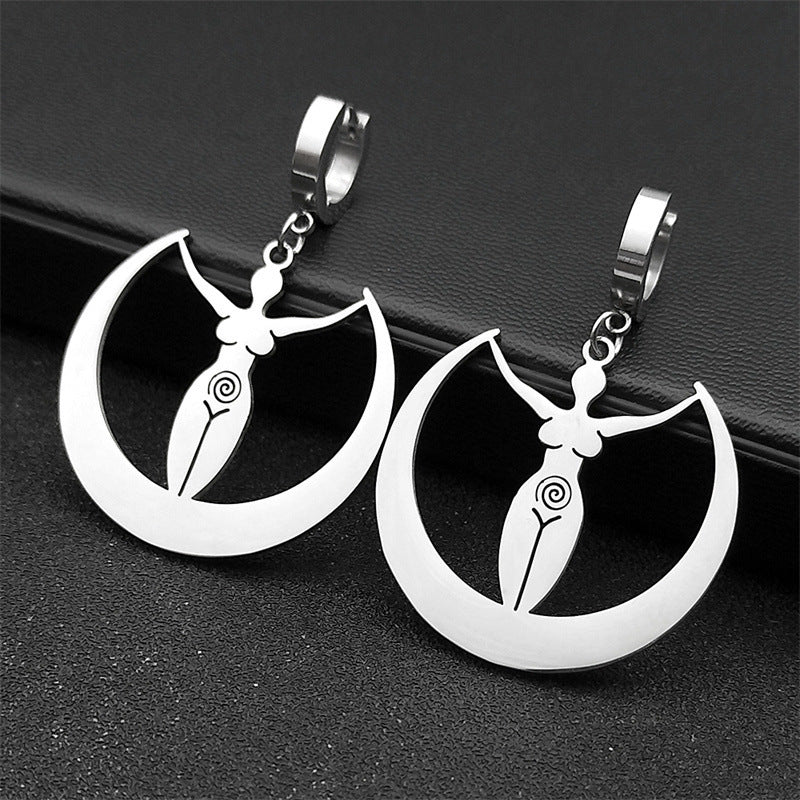 "Moon Vortex Goddess Earrings – Women's Jewelry for a Simple, All-Match Look"