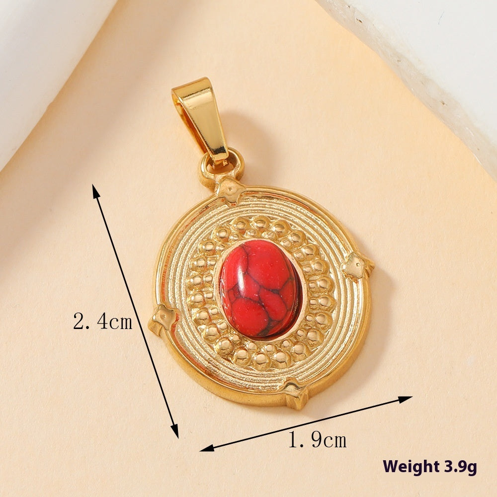 Single Pendant Stainless Steel Casting Ornament Love Oval