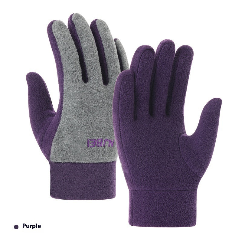 "Autumn and Winter Warm Polar Fleece Gloves – Thick, Fashionable Riding Gloves"