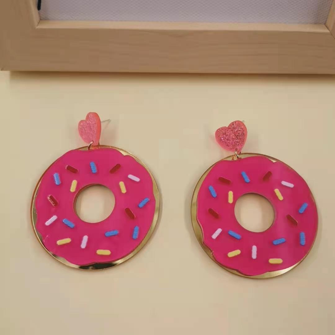 Donut Earrings Girly Cute Large Earrings