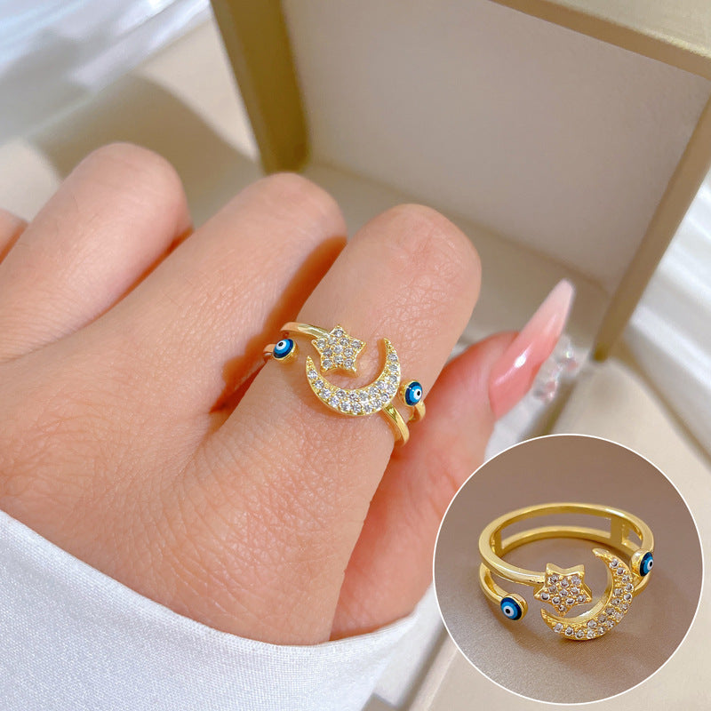 "Elegant High-Grade Zircon Ring for Women – Adjustable & Luxurious Design"