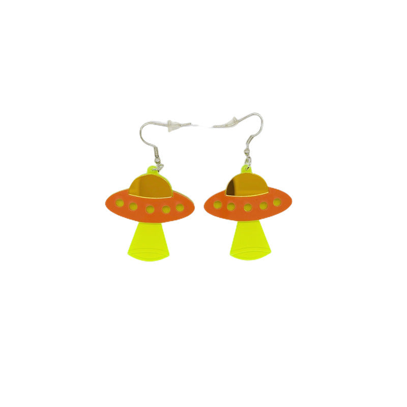 "Acrylic Alien Personalized Earrings – Unique Statement Jewelry for Bold, Trendy Style"