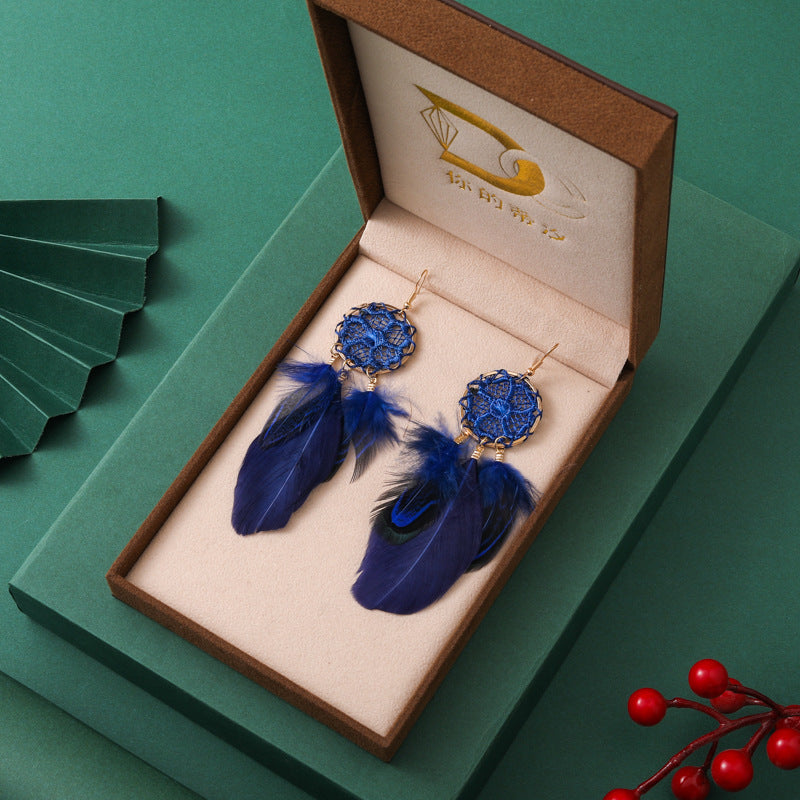 "Women's Casual Versatile Feather Earrings – Effortless Boho Elegance"