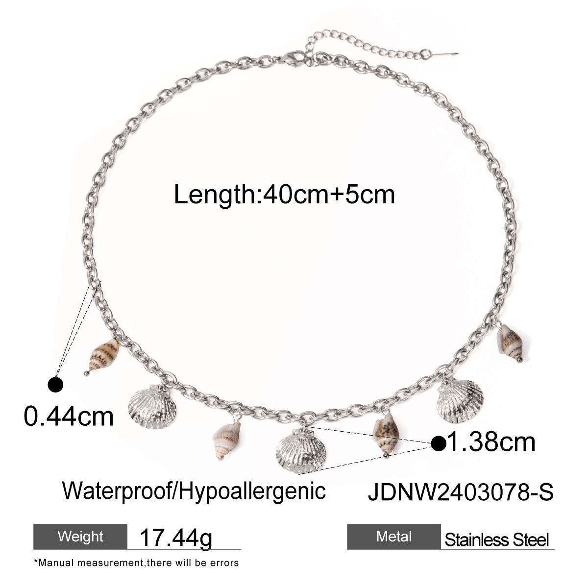 Stainless Steel Starfish Shell Conch Bracelet